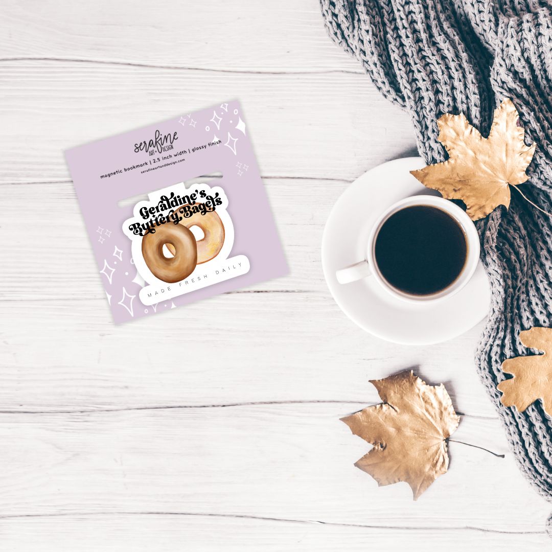 Zodiac Academy Geraldine's Buttery Bagels Magnetic Bookmark | Officially Licensed