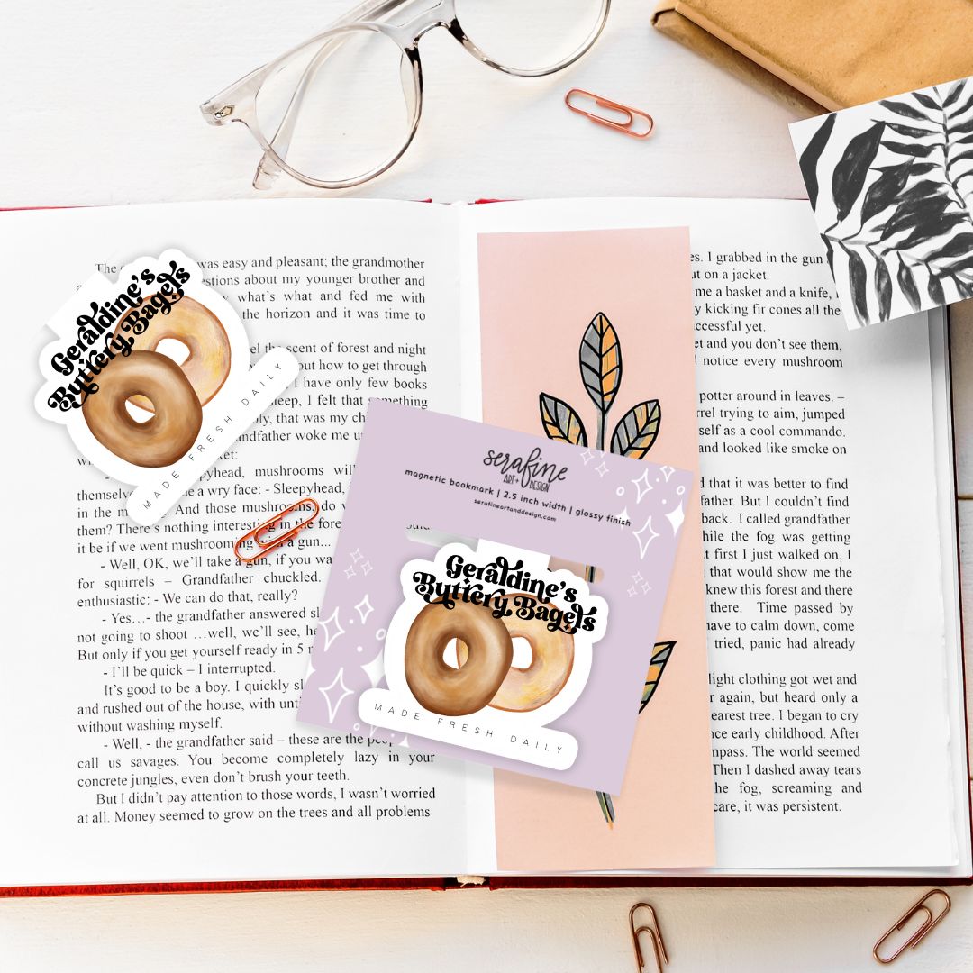 Zodiac Academy Geraldine's Buttery Bagels Magnetic Bookmark | Officially Licensed
