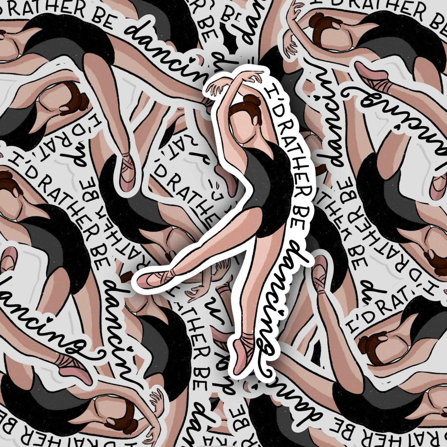 I’d Rather Be Dancing Ballet Sticker | Kindle Stickers - Serafine Art & Design -