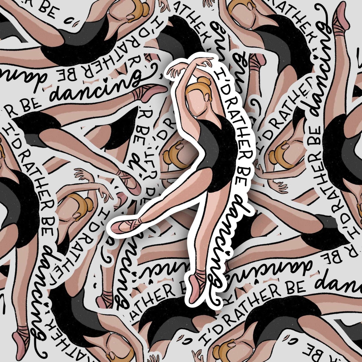 I’d Rather Be Dancing Ballet Sticker | Kindle Stickers - Serafine Art & Design -