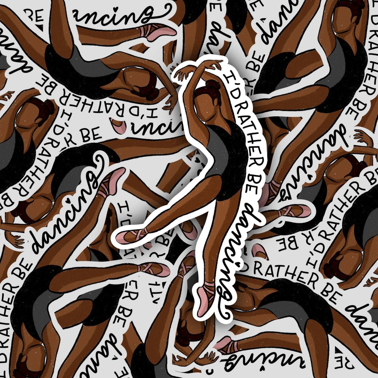 I’d Rather Be Dancing Ballet Sticker | Kindle Stickers - Serafine Art & Design -