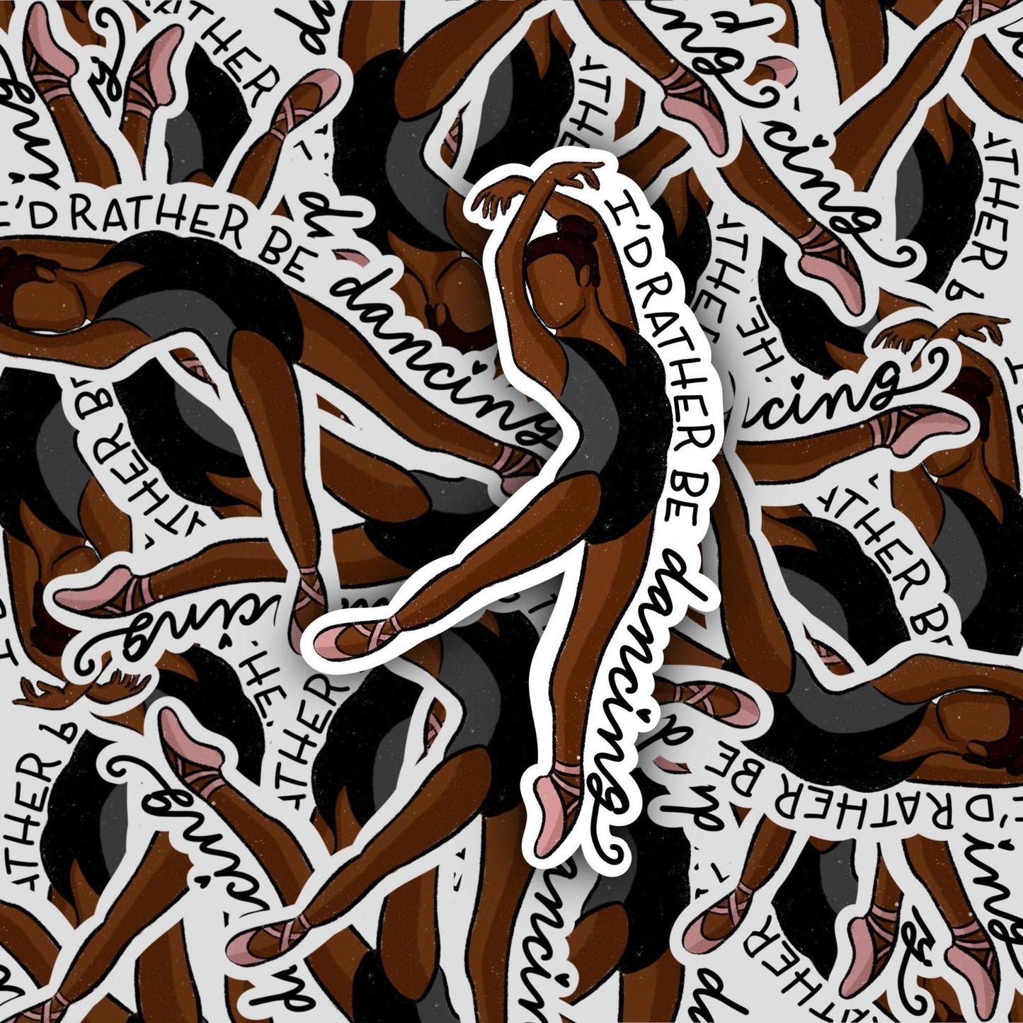 I’d Rather Be Dancing Ballet Sticker | Kindle Stickers - Serafine Art & Design -