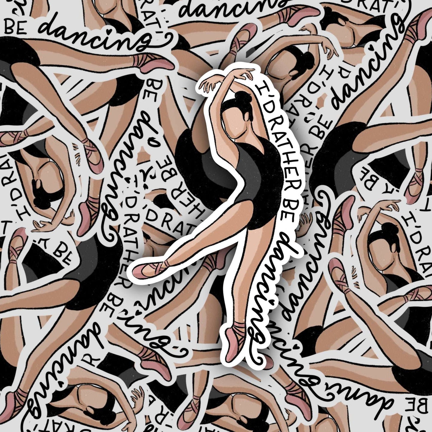 I’d Rather Be Dancing Ballet Sticker | Kindle Stickers - Serafine Art & Design -