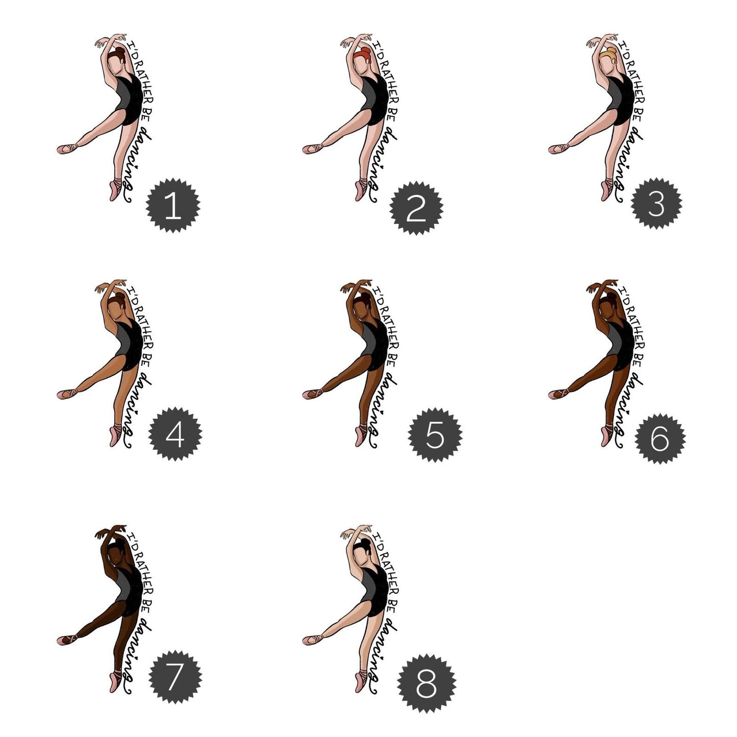 I’d Rather Be Dancing Ballet Sticker | Kindle Stickers - Serafine Art & Design -