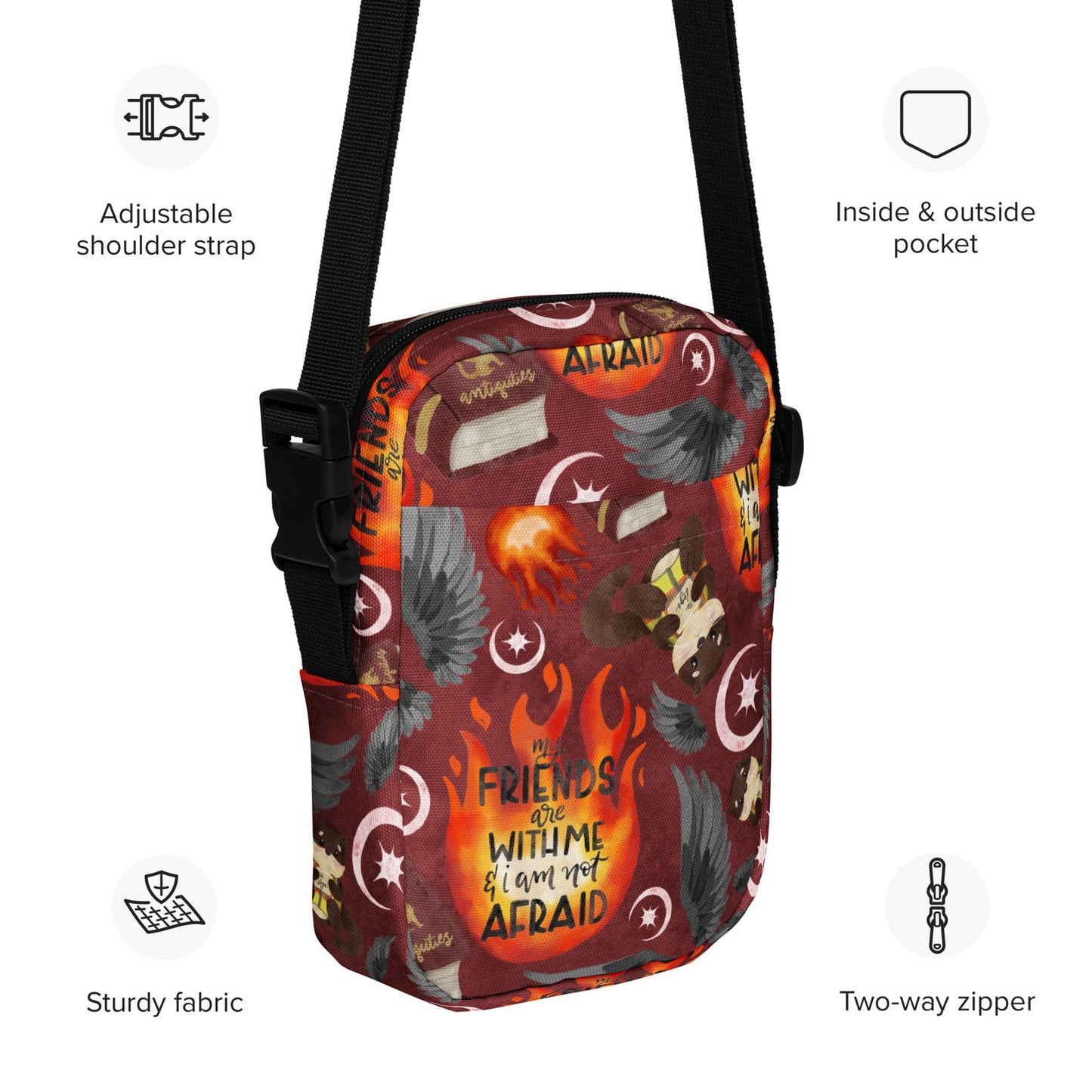 Kindle Crossbody Bag | Crescent City | SJM Merch - Serafine Art & Design -