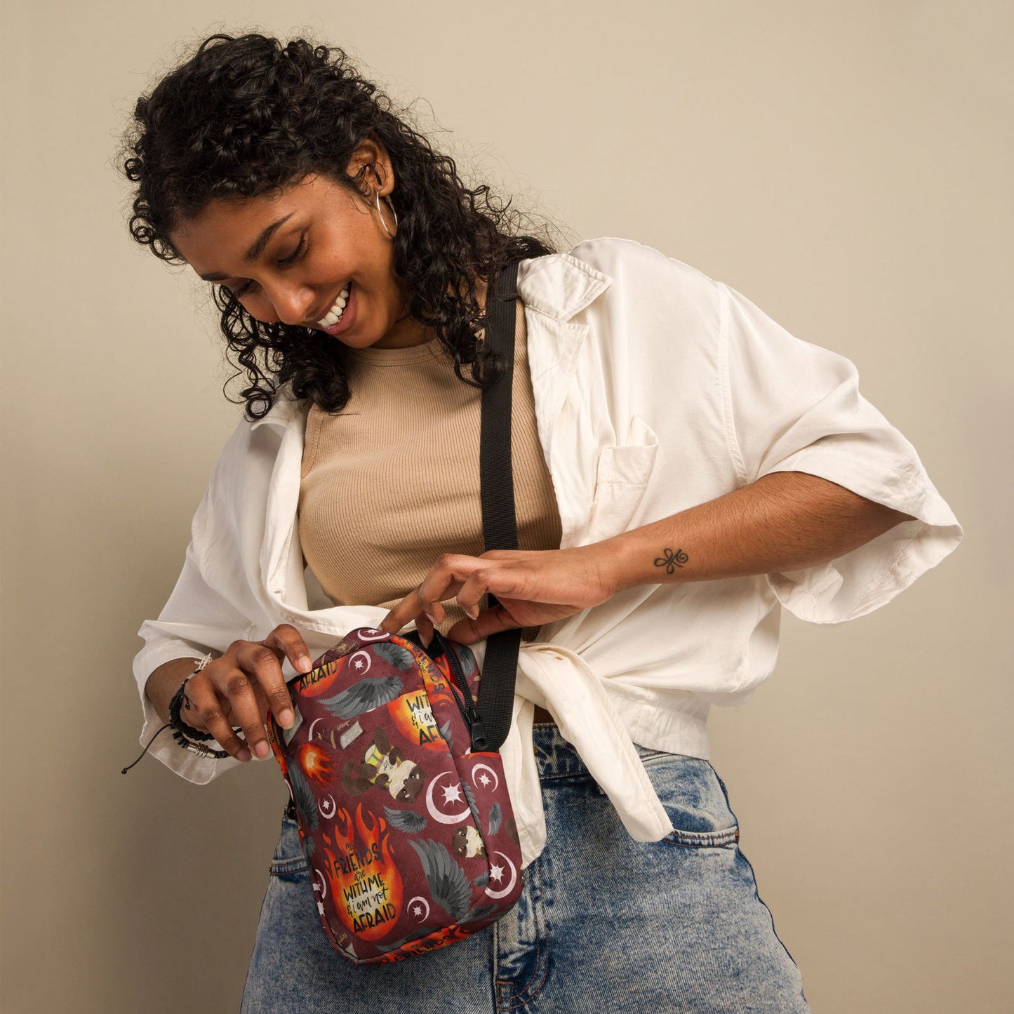 Kindle Crossbody Bag | Crescent City | SJM Merch - Serafine Art & Design -