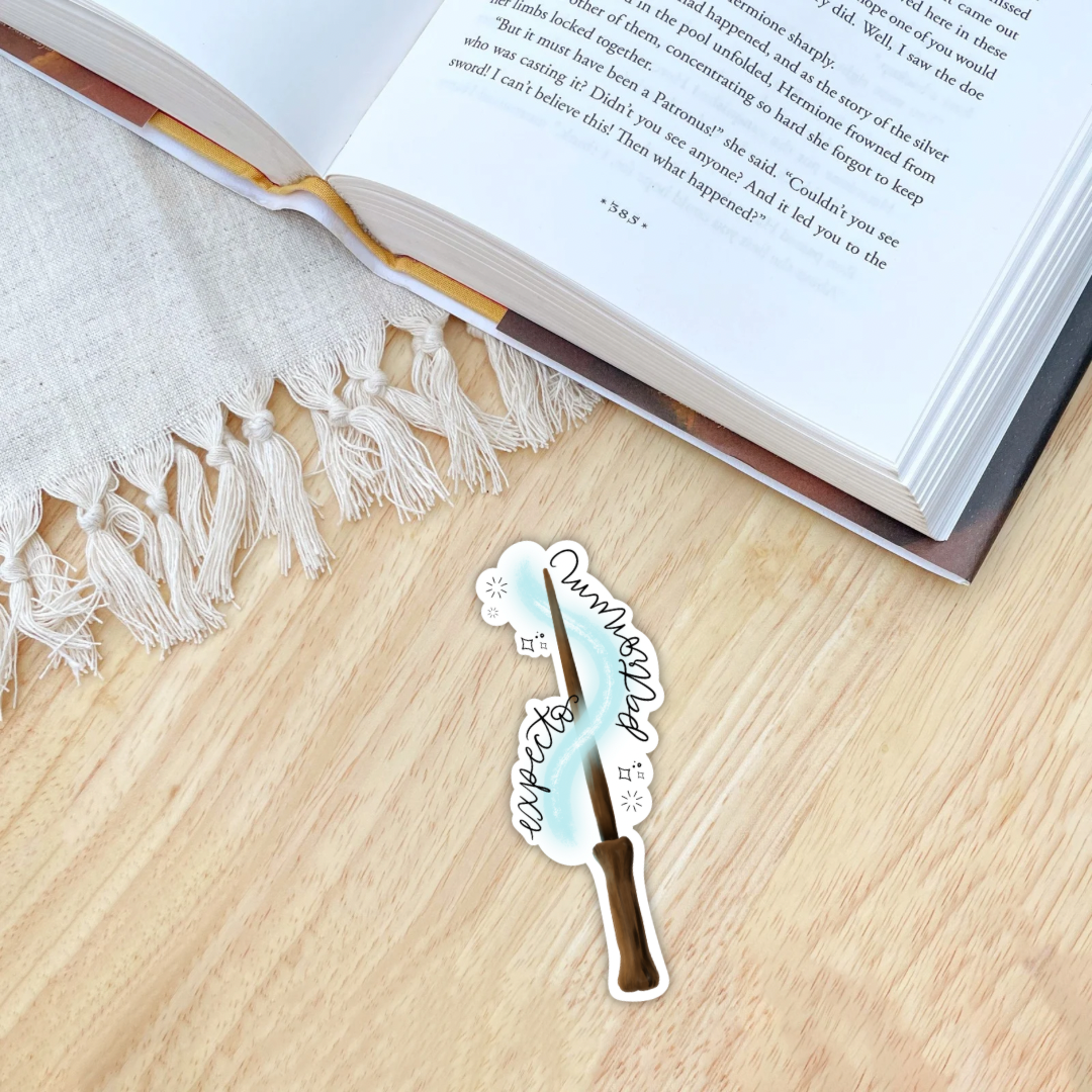 Magic Wand Sticker | Book Merch | Nerdy Kindle Stickers - Serafine Art & Design -