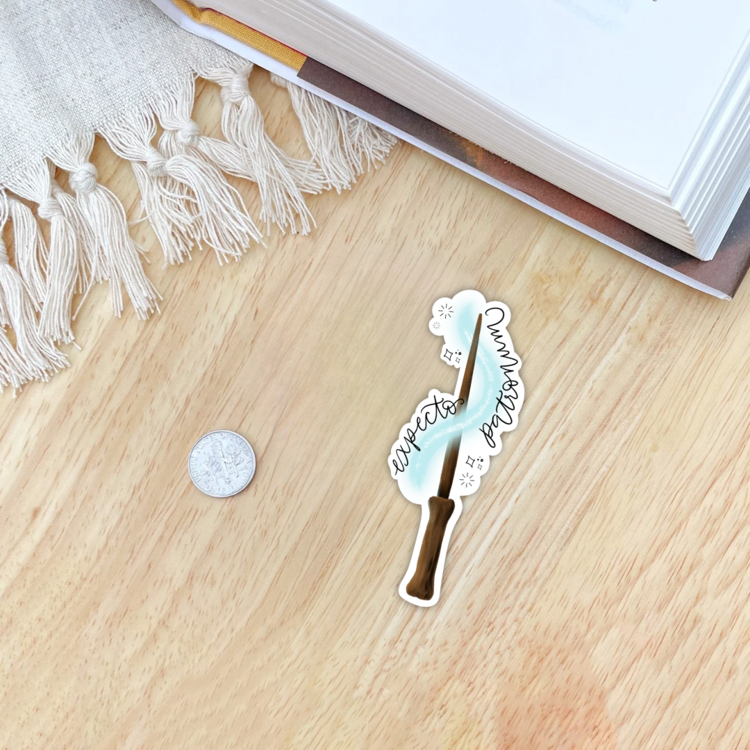 Magic Wand Sticker | Book Merch | Nerdy Kindle Stickers - Serafine Art & Design -