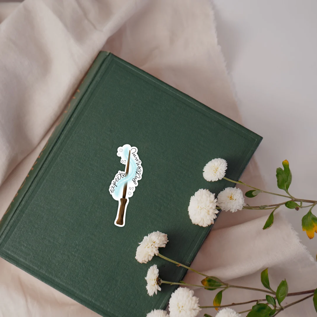 Magic Wand Sticker | Book Merch | Nerdy Kindle Stickers - Serafine Art & Design -