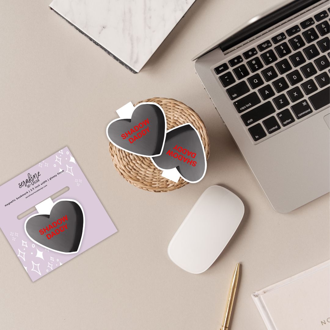 Shadow Daddy Bookish Heart Candies Magnetic Bookmark
