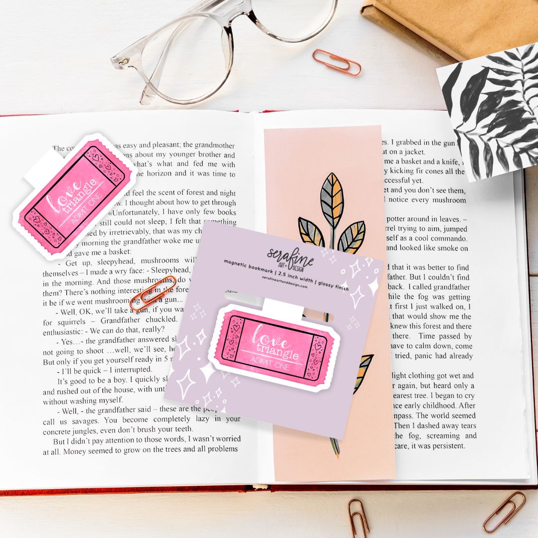 Romance Book Tropes Magnetic Bookmark