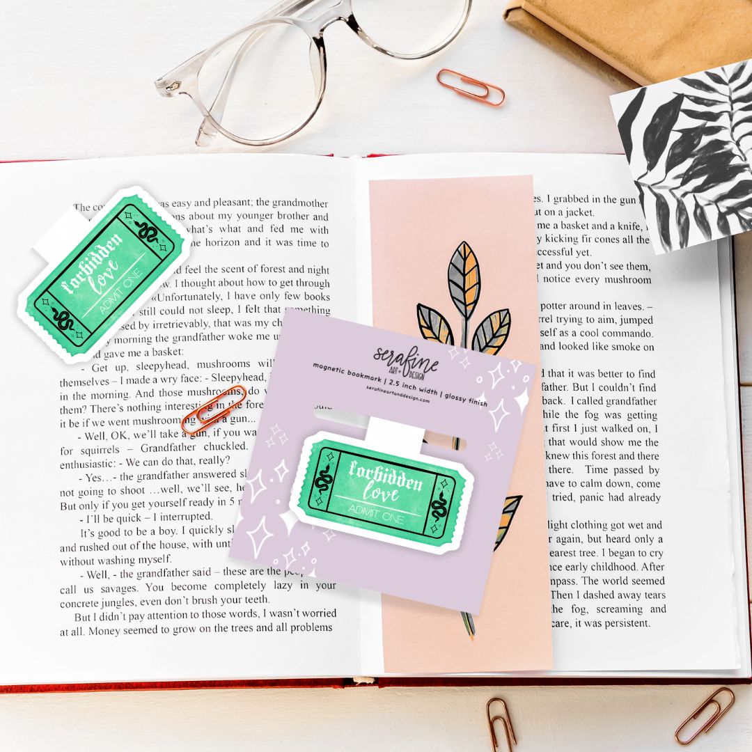 Romance Book Tropes Magnetic Bookmark