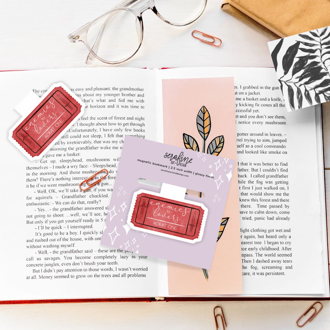 Romance Book Tropes Magnetic Bookmark