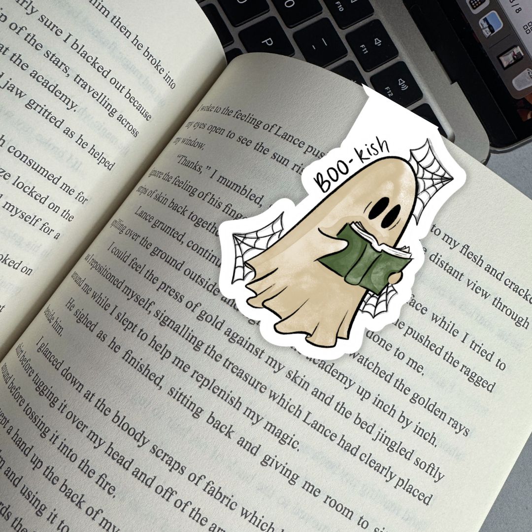 Boo-kish Ghost Dark Academia Magnetic Bookmark