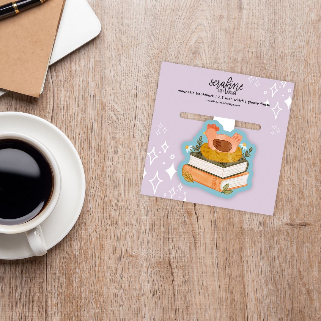 Bookish Chicken Magnetic Bookmark
