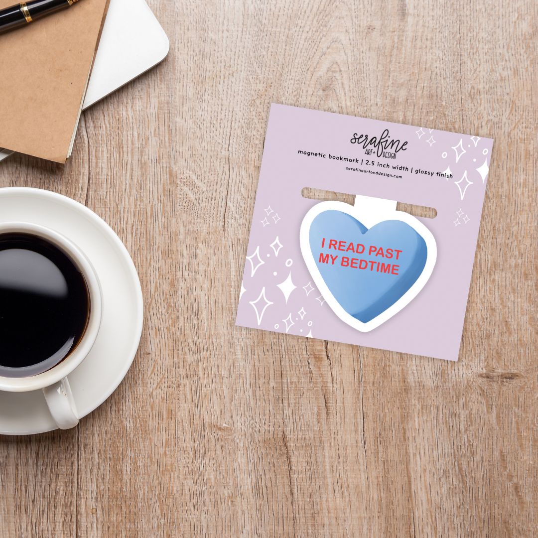 I Read Past My Bedtime Bookish Candies Magnetic Bookmark