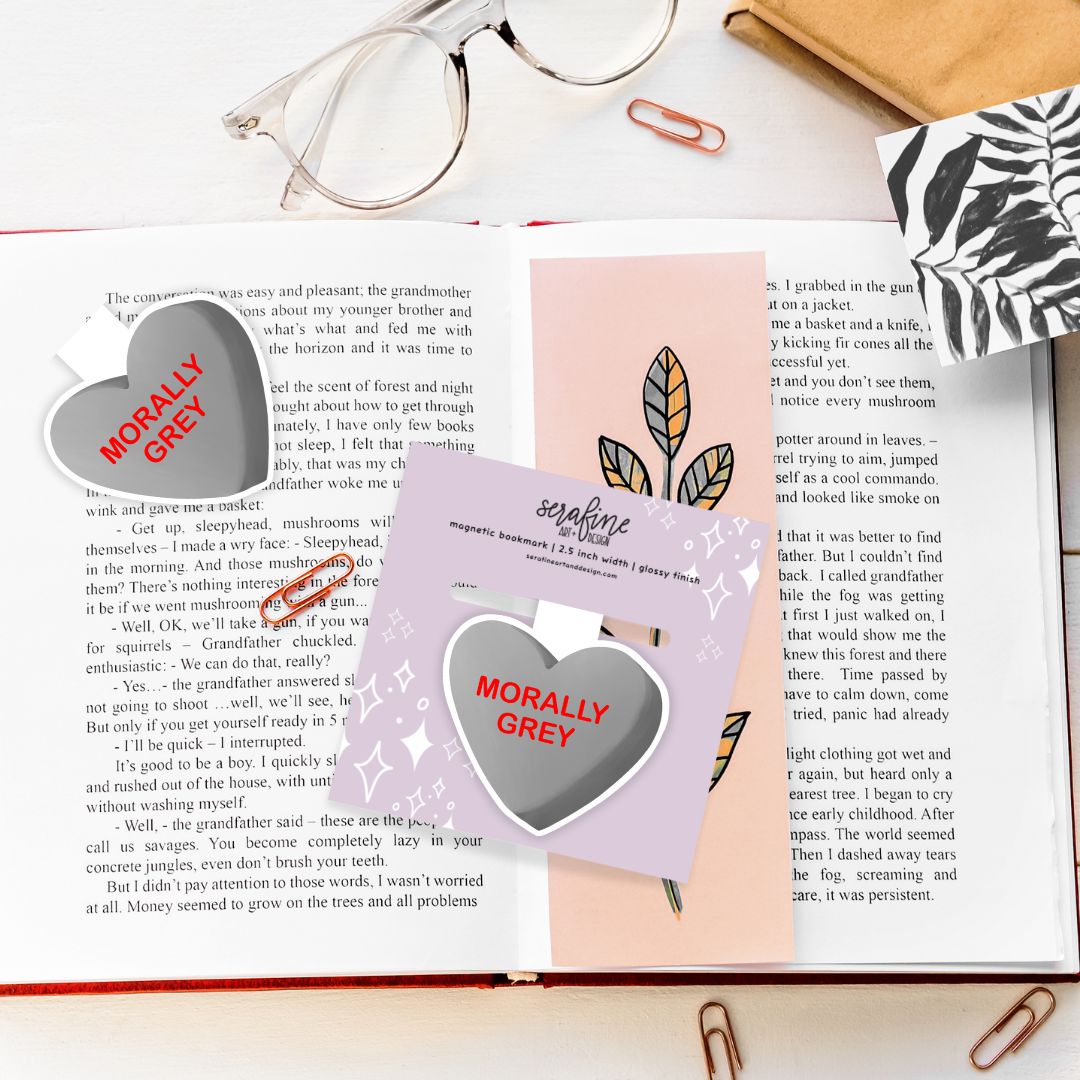 Morally Grey Bookish Candies Magnetic Bookmark