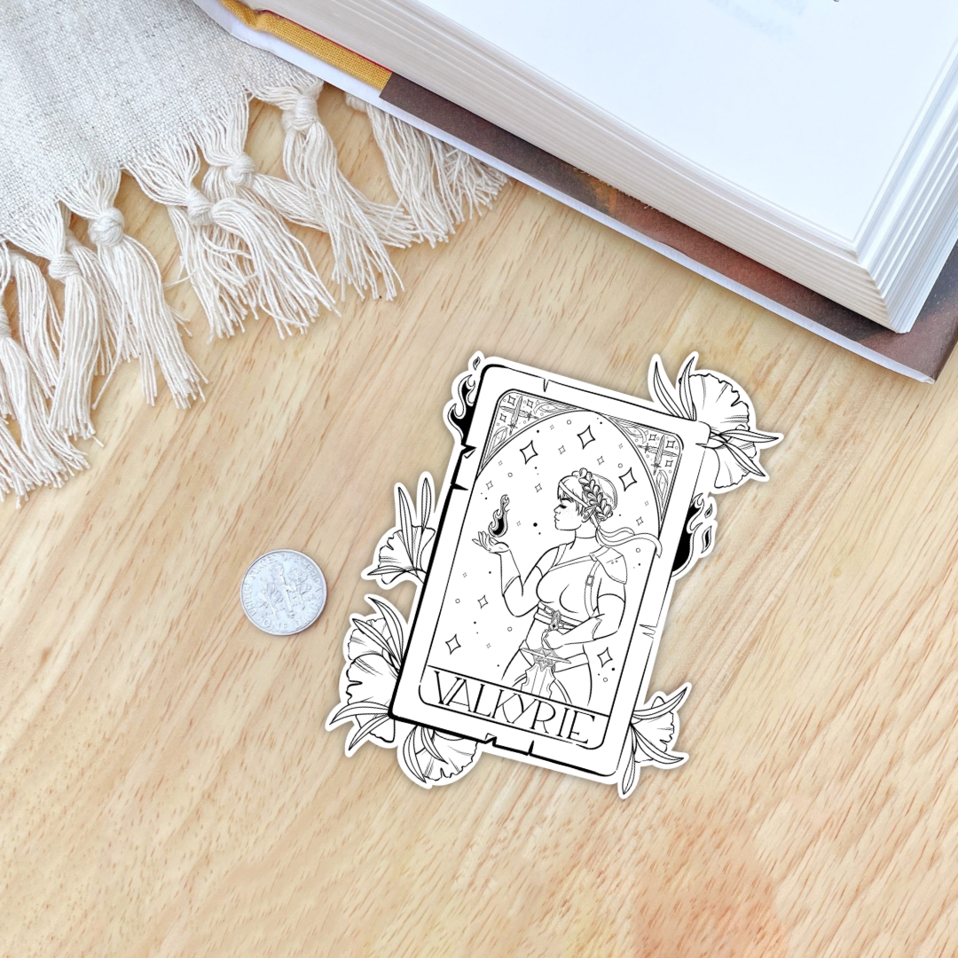 Nesta Valkyrie Character Card Sticker | ACOTAR | Sarah J Maas | Bookish - Serafine Art & Design -