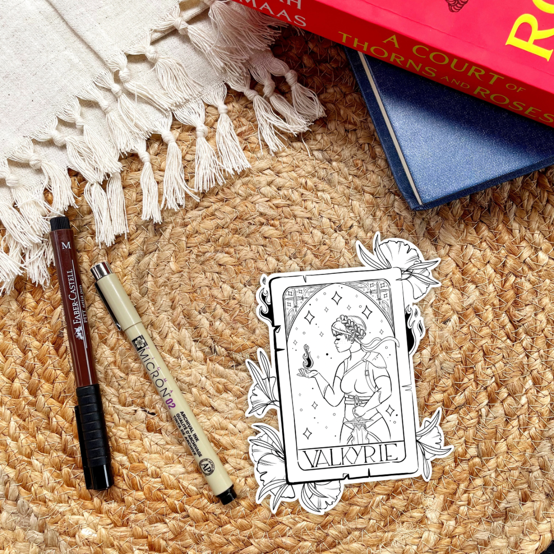 Nesta Valkyrie Character Card Sticker | ACOTAR | Sarah J Maas | Bookish - Serafine Art & Design -