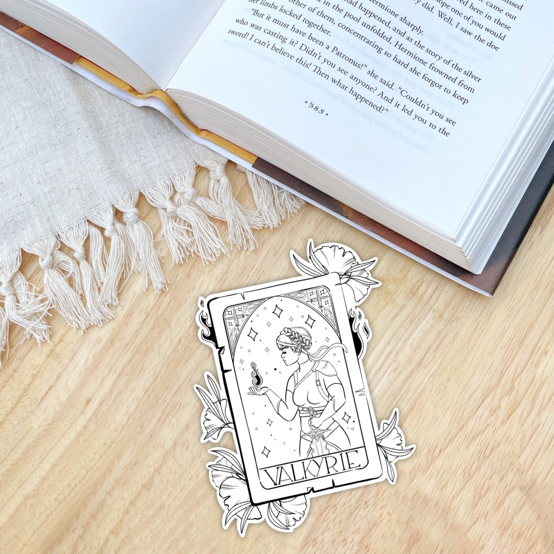 Nesta Valkyrie Character Card Sticker | ACOTAR | Sarah J Maas | Bookish - Serafine Art & Design -