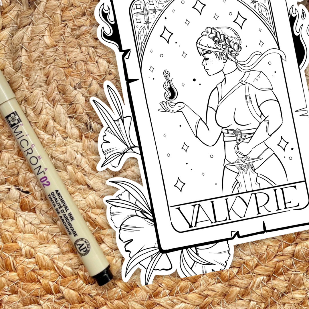 Nesta Valkyrie Character Card Sticker | ACOTAR | Sarah J Maas | Bookish - Serafine Art & Design -