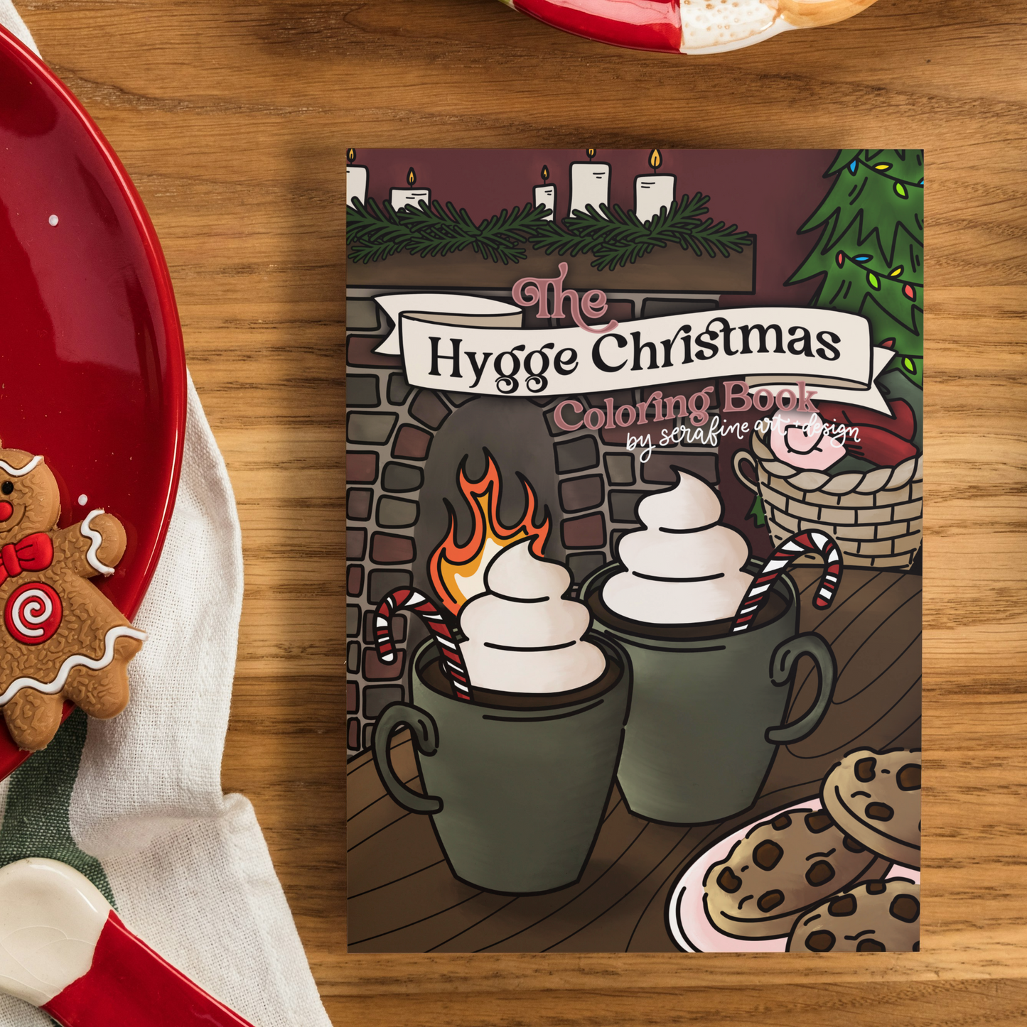 The Hygge Christmas Coloring Book by Serafine Art and Design