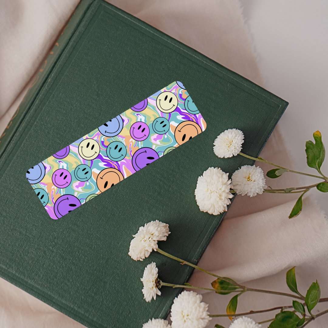 Retro Smiley Face Bookmark | Cute Book Accessories - Serafine Art & Design -