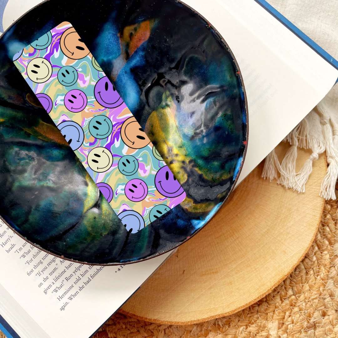 Retro Smiley Face Bookmark | Cute Book Accessories - Serafine Art & Design -