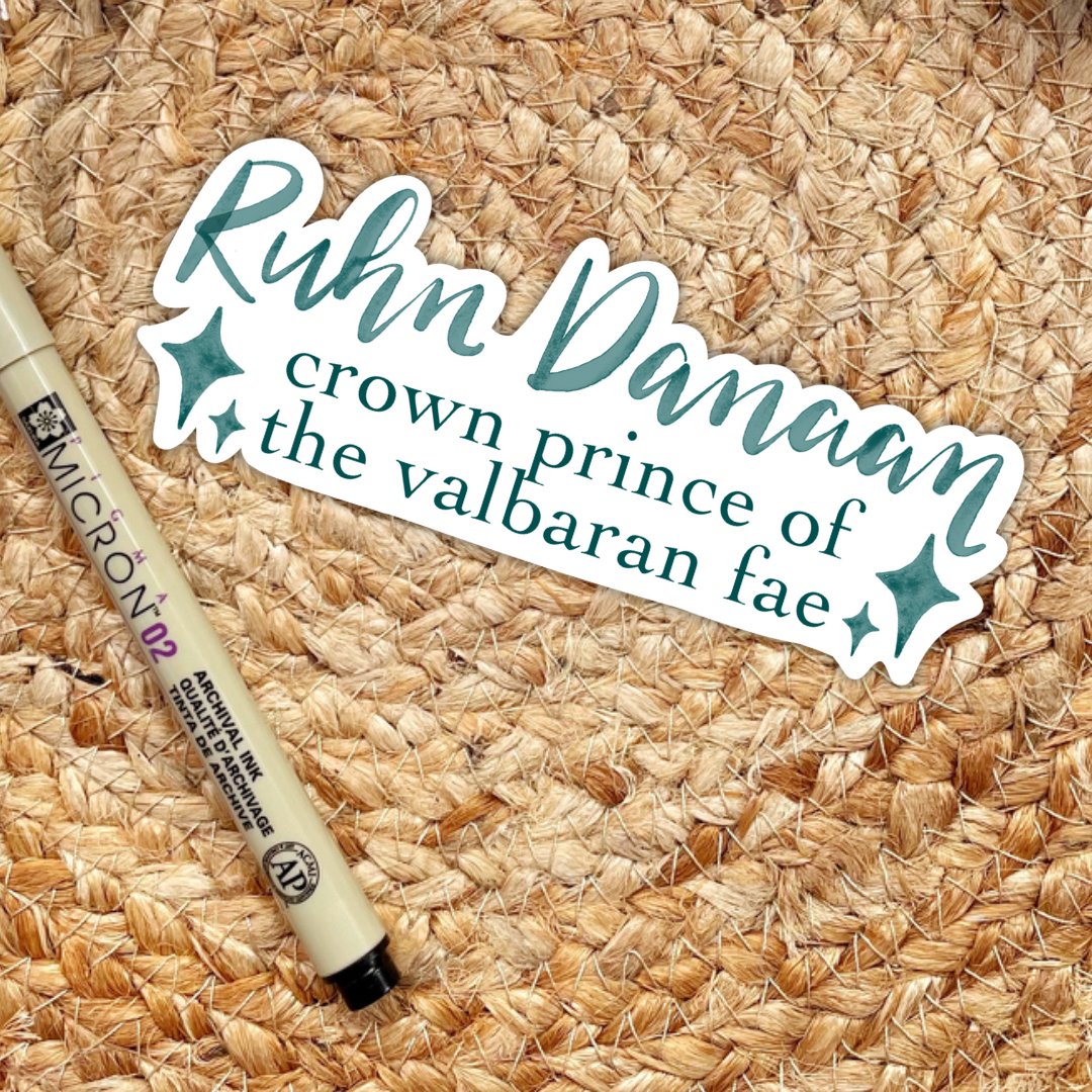 Ruhn Danaan Sticker | Bookish | Sarah J Maas | Crescent City - Serafine Art & Design -