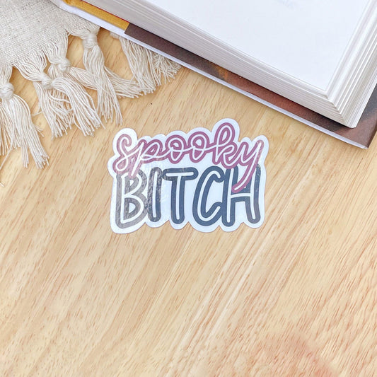 Spooky Bitch Sticker | Adult Humor Halloween Stickers - Serafine Art & Design -