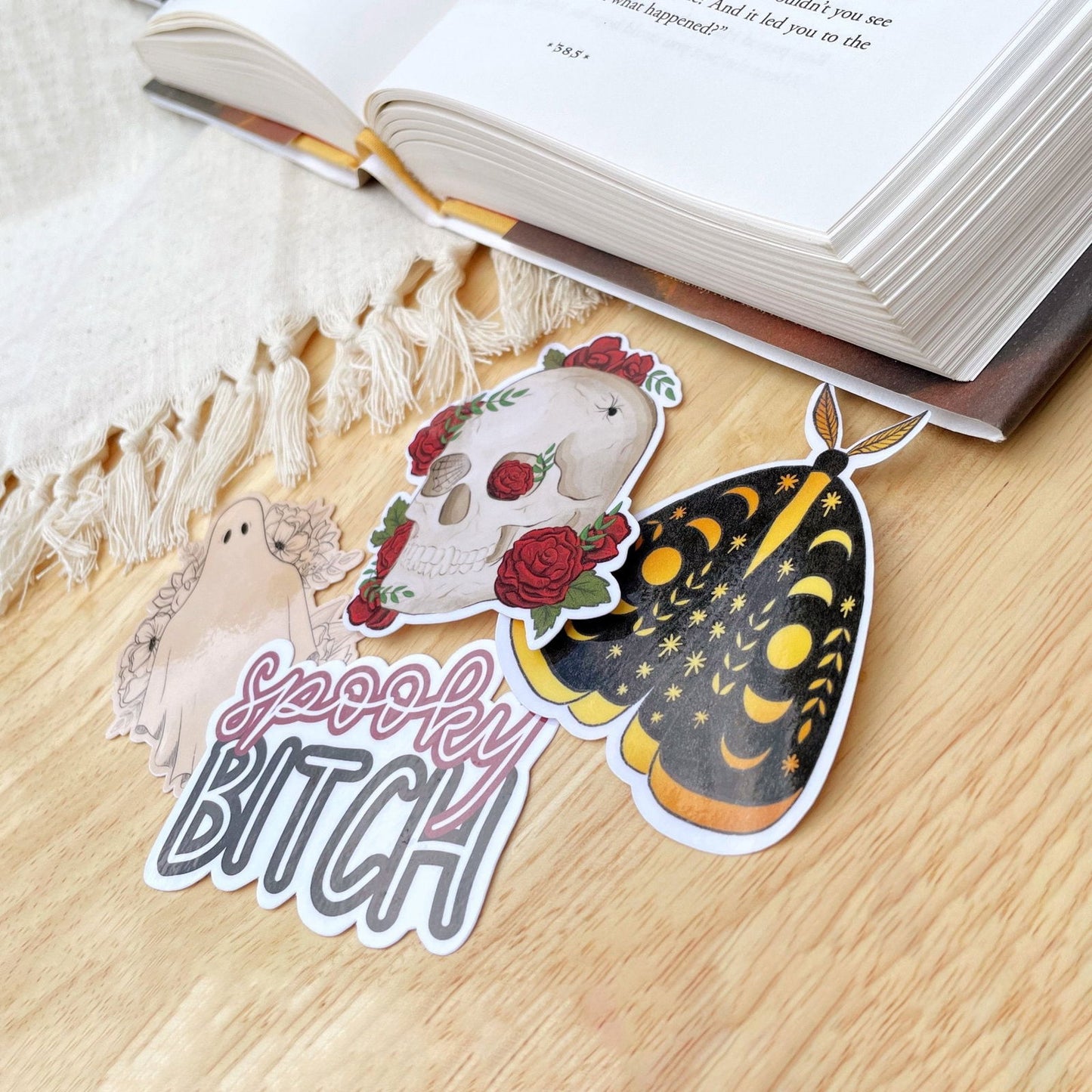 Spooky Sticker Pack | Four Sticker Bundle | Witchy Stickers - Serafine Art & Design -