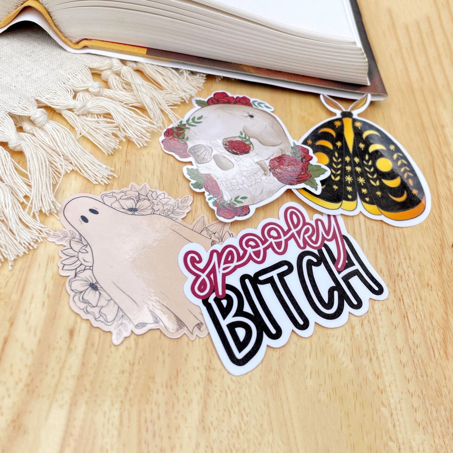 Spooky Sticker Pack | Four Sticker Bundle | Witchy Stickers - Serafine Art & Design -