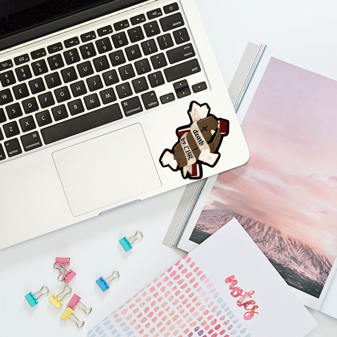 Death By TBR Sticker | Fall & Halloween Kindle Stickers