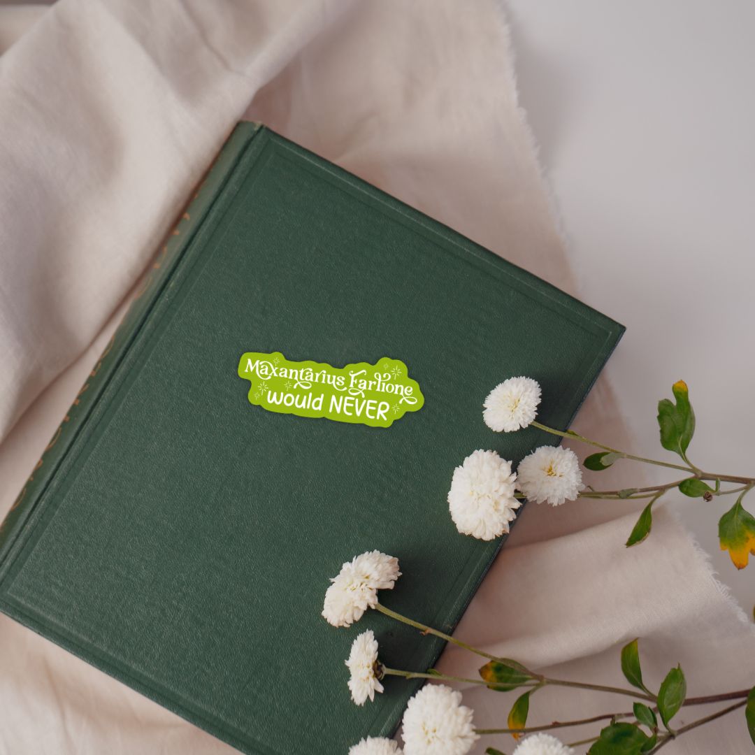 Daughter of No Worlds Book Boyfriend Sticker | Maxantarius Farlione | Carissa Broadbent Officially Licensed