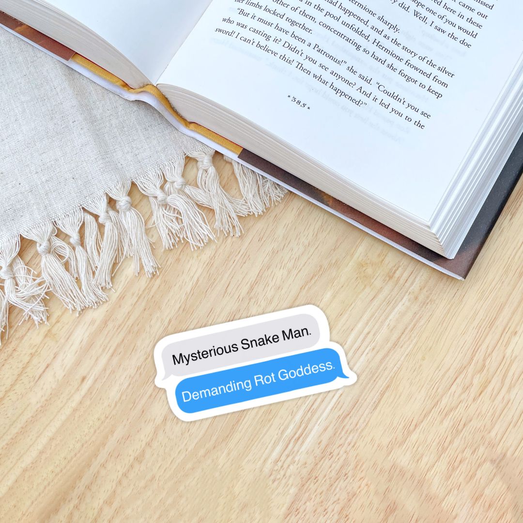 Daughter of No Worlds Chat Sticker | Mysterious Snake Man, Demanding Rot Goddess | Carissa Broadbent Officially Licensed