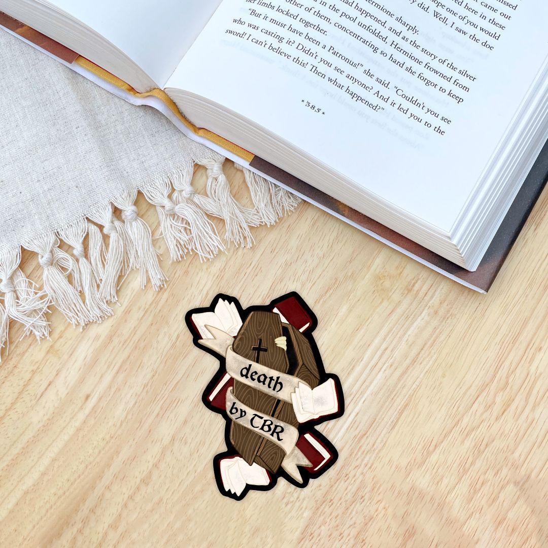 Death By TBR Sticker | Fall & Halloween Kindle Stickers