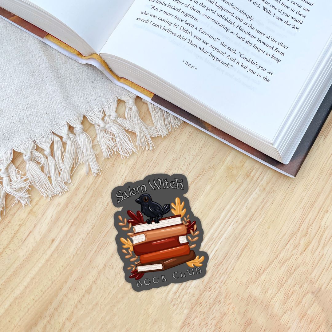 Salem Witch Book Club Sticker | Fall & Halloween Kindle Stickers