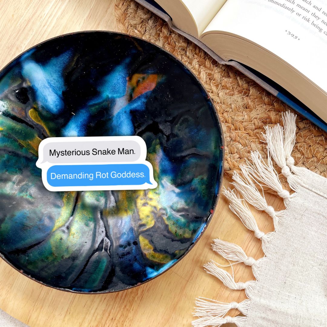 Daughter of No Worlds Chat Sticker | Mysterious Snake Man, Demanding Rot Goddess | Carissa Broadbent Officially Licensed