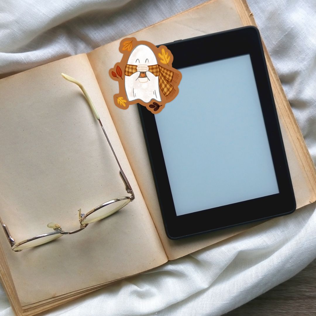 Cozy Ghost Sticker | Cute Fall Pumpkin Spice Ghost