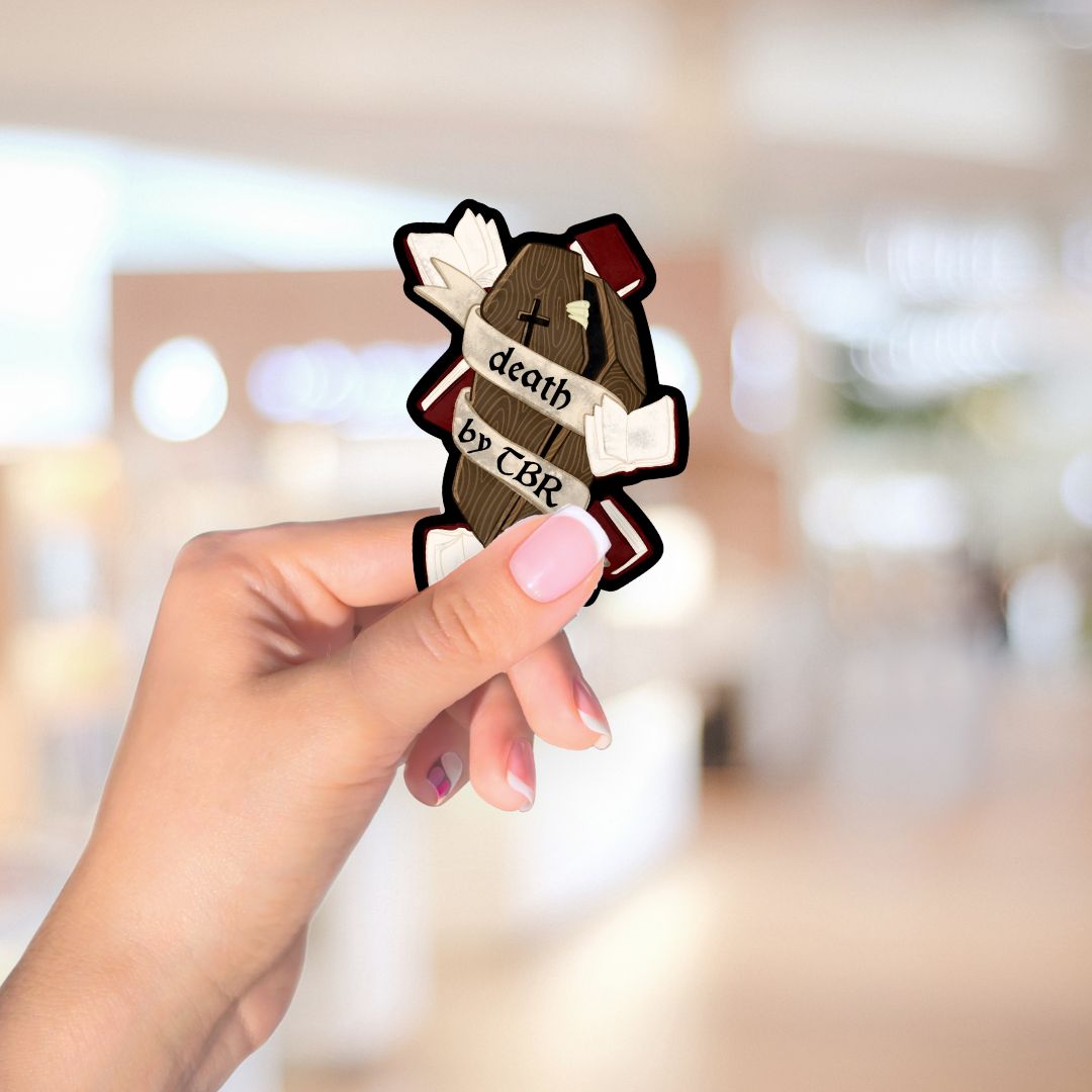 Death By TBR Sticker | Fall & Halloween Kindle Stickers