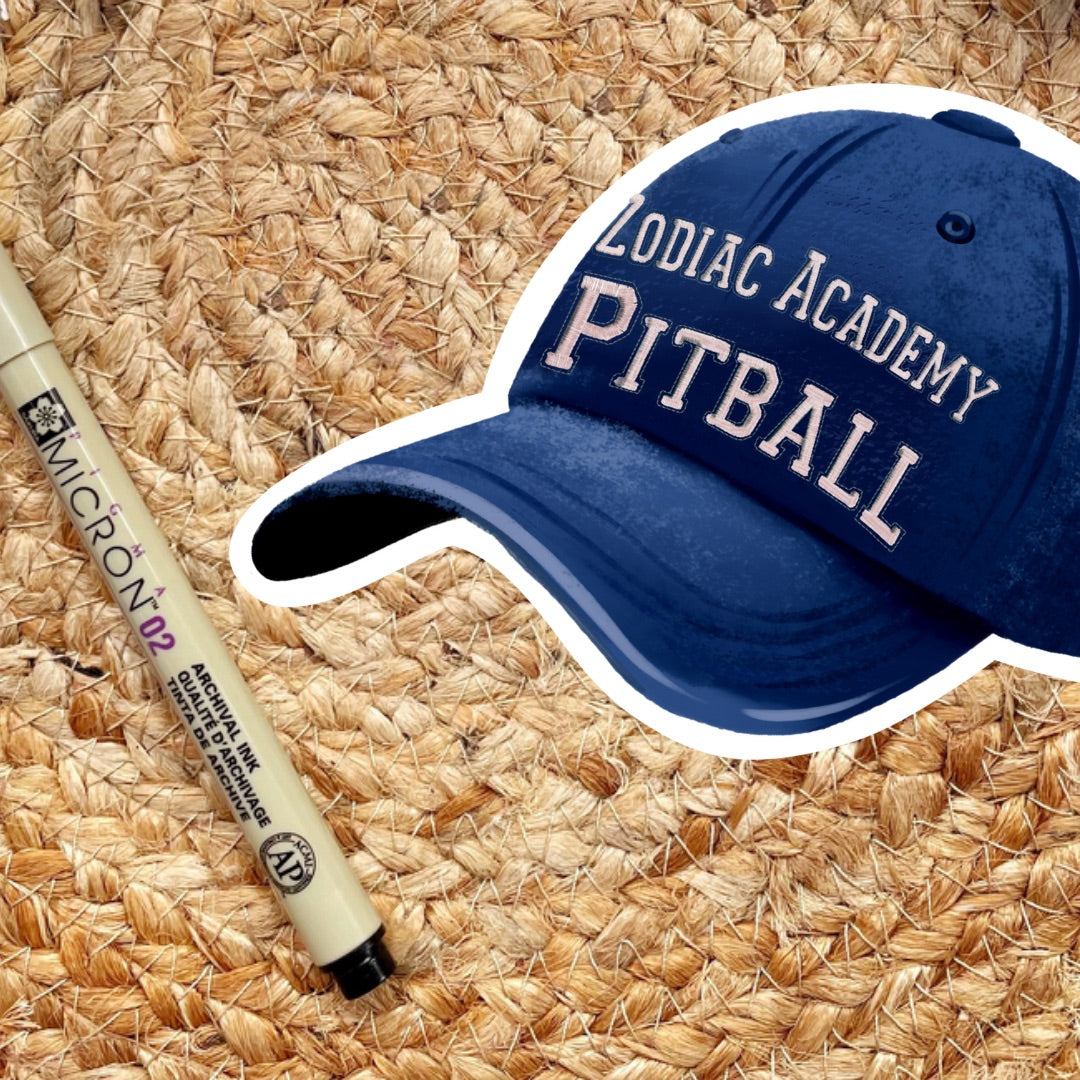 Zodiac Academy Pitball Hat Sticker - Officially Licensed