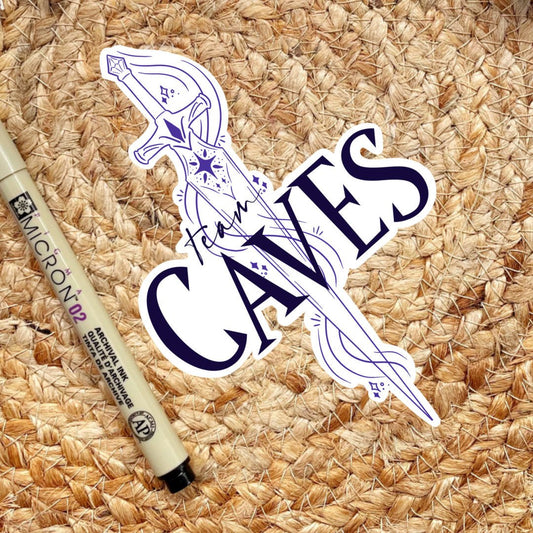 Team Caves Sticker | Sarah J Maas | Crescent City - Serafine Art & Design -