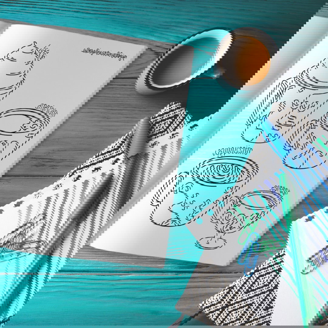 The Coffee Lover’s Coloring Book by Serafine Art and Design - Serafine Art & Design -