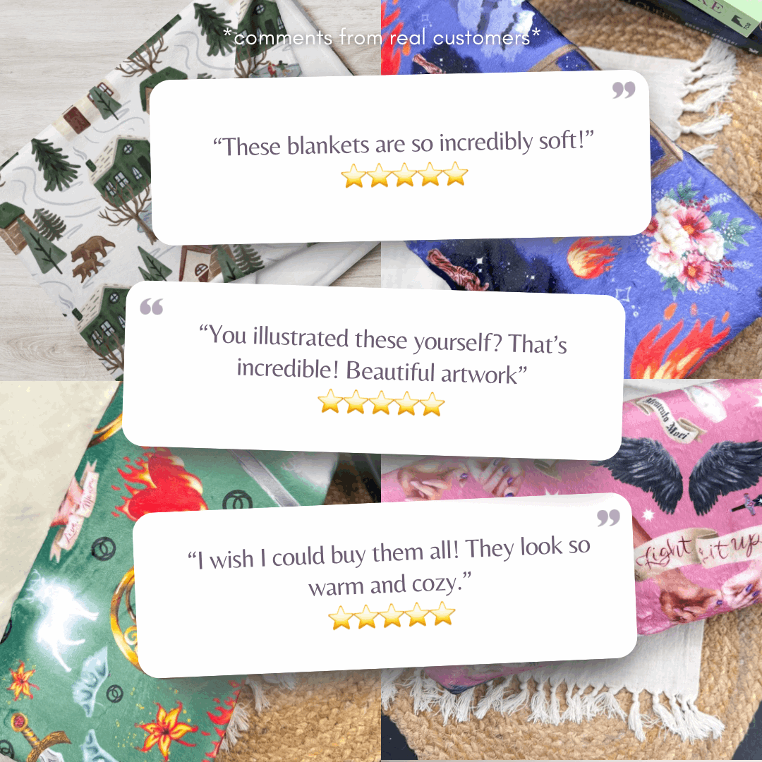 Crescent City Throw Blanket | Sarah J Maas | Bookish Merch