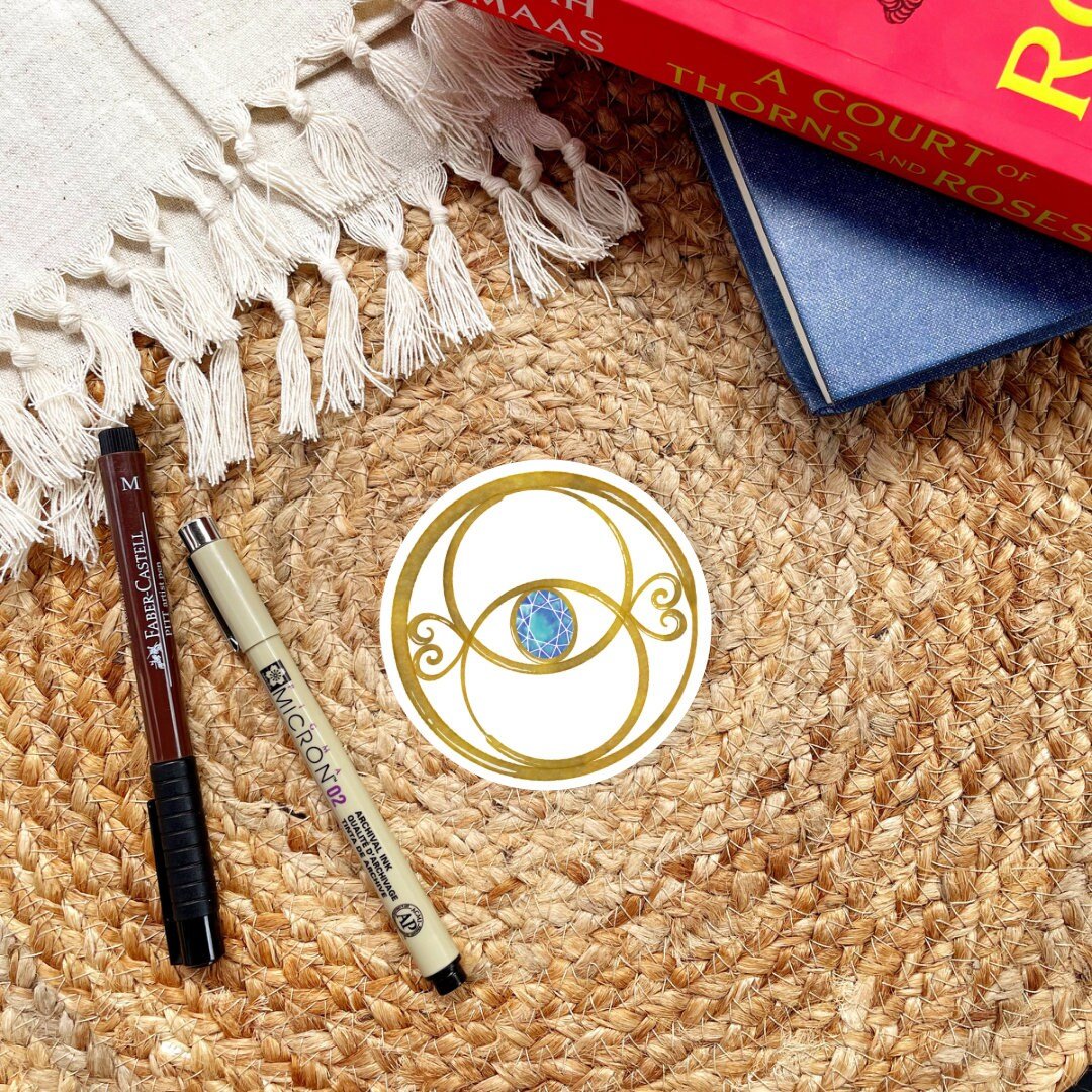 Throne of Glass Eye of Elena Sticker | Kindle Stickers | Sarah J Maas - Serafine Art & Design -