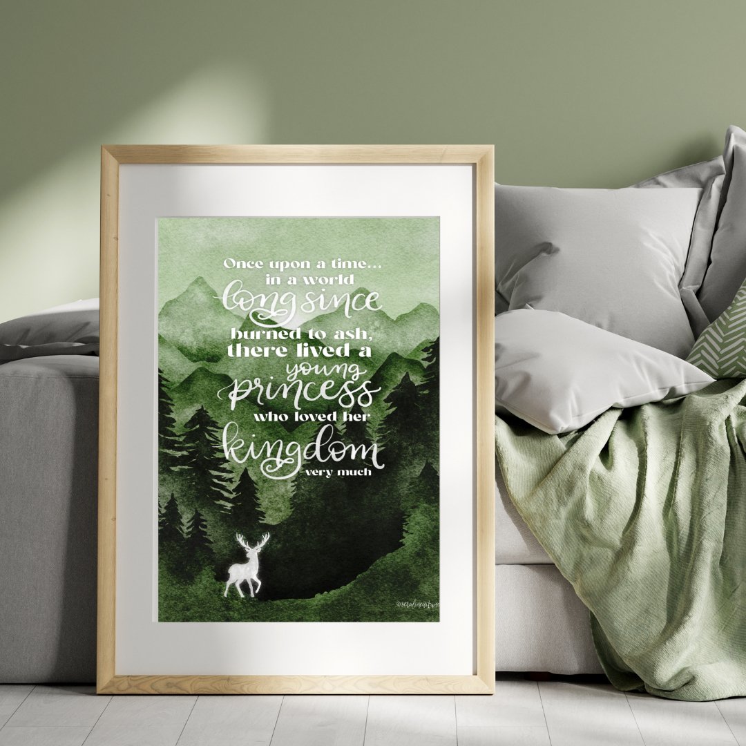 Throne of Glass Quote Print | Terrasen | Bookish Wall Art - Serafine Art & Design -