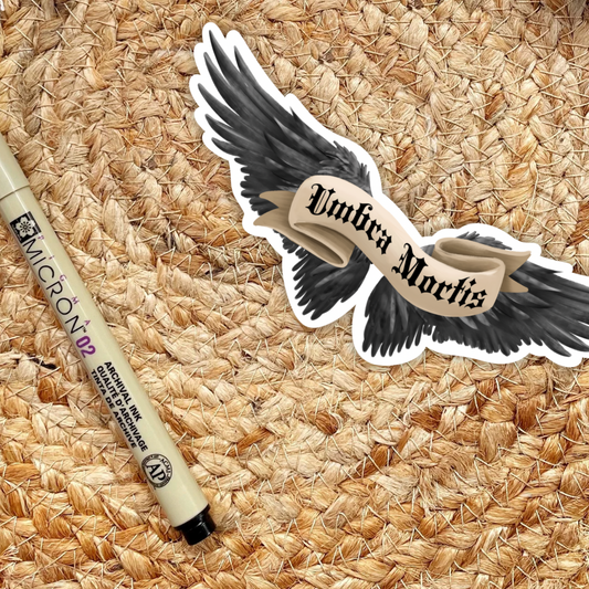 Umbra Mortis Hunt Athalar Sticker | Sarah J Maas | Crescent City Merch - Serafine Art & Design -