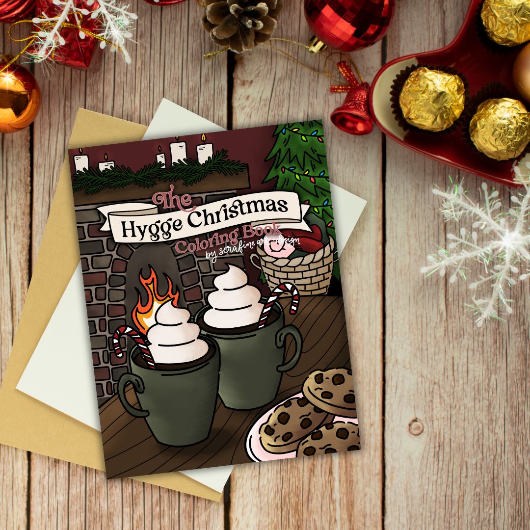 The Hygge Christmas Coloring Book by Serafine Art and Design