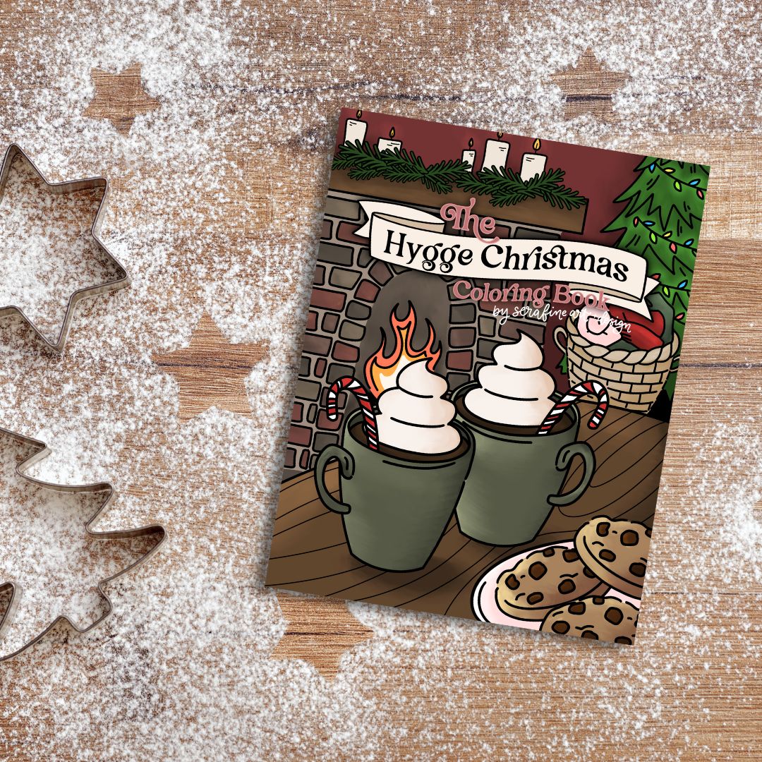 The Hygge Christmas Coloring Book by Serafine Art and Design