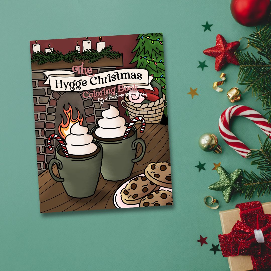 The Hygge Christmas Coloring Book by Serafine Art and Design
